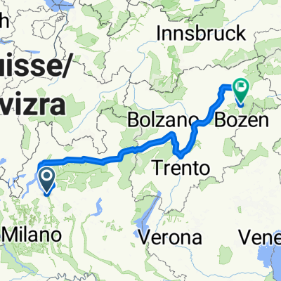 lecco - sondrio - cles - bozen - pederoa