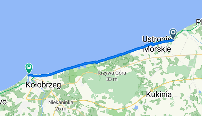 Marynarki Wojennej, Ustronie Morskie do Morska, Kołobrzeg