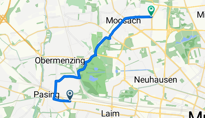 De Landsberger Straße à Pelkovenstraße