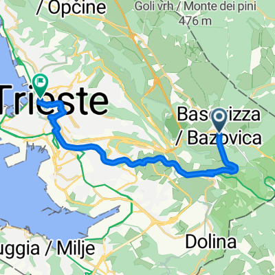 Route to Via Fabio Filzi