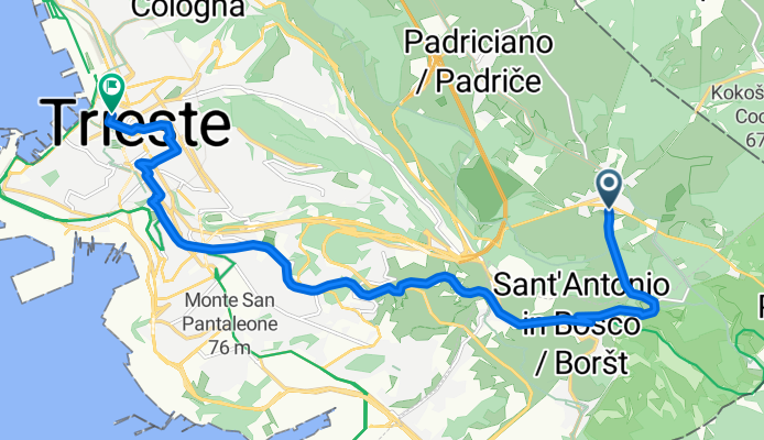 Route to Via Fabio Filzi