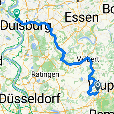 Von Wuppertal bis Duisburg-Homberg (Biergarten Hafensturm)