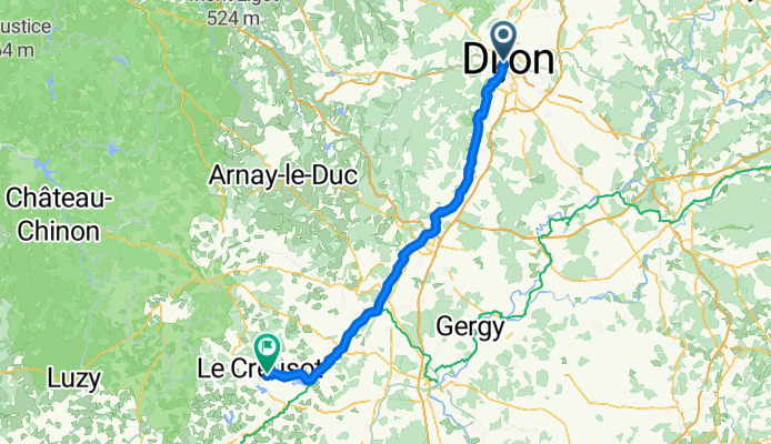 De Cour de la gare à Rue Hoche