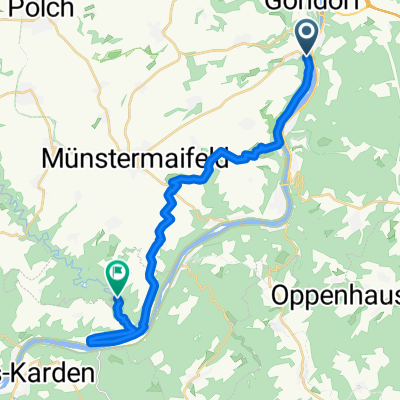 Route zu Moselsteig Wandern Zur Burg Eltz