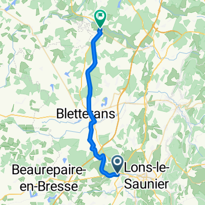 Courlans nach Grande Rue de la Bresse, Chaumergy