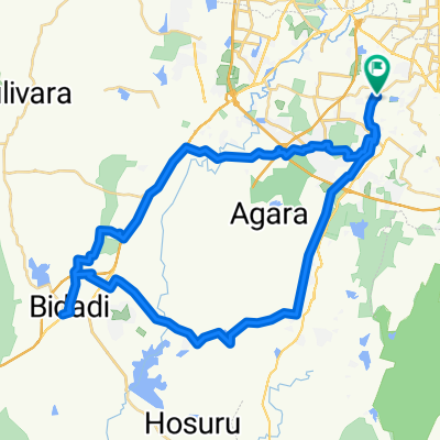 Uttarahalli to Bidadi via turehalli