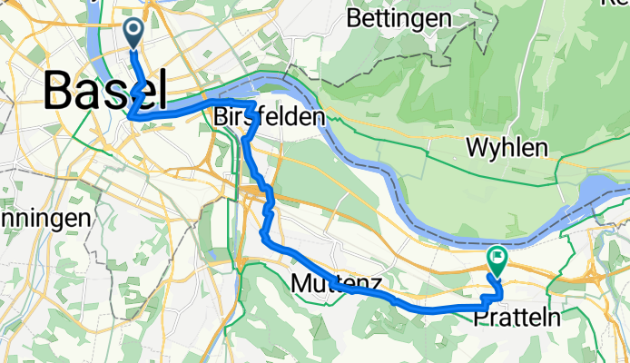 Route to Pratteln