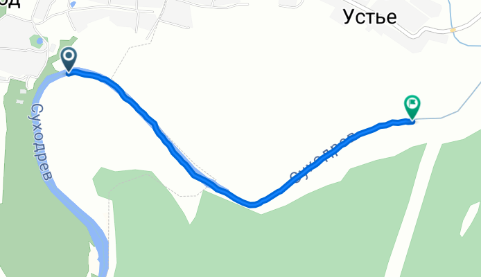 маршрут из улица Спортсмена