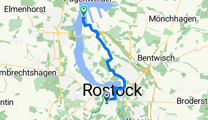 Konrad-Adenauer-Platz nach Am Warnowkai