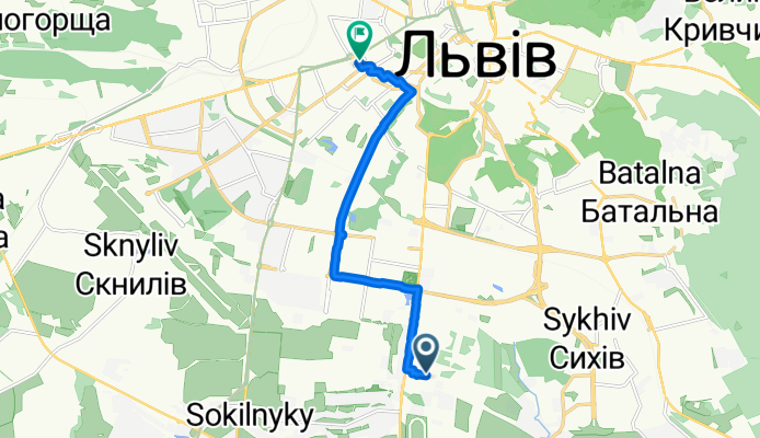 От вулиця Стрийська до площа Кропивницького