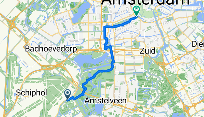 Route to Hard Rock Cafe