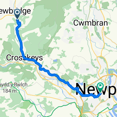 Coed Celynen Drive, Newport to Llanthewy Road, Newport