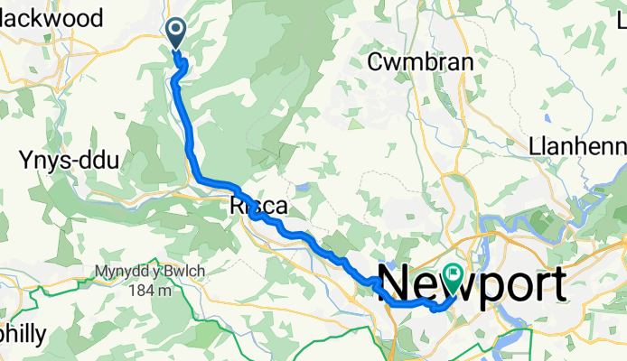 Coed Celynen Drive, Newport to Llanthewy Road, Newport