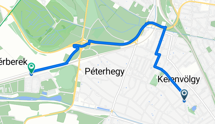 Kéktó tér - Tóberek utca