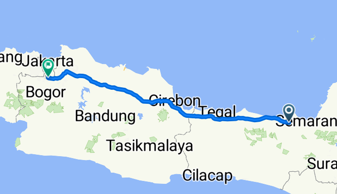 Jalan Tol Semarang–Batang, Kabupaten Kendal to Jalan Raya Margonda, Depok