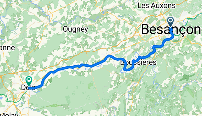 Avenue du Maréchal Ferdinand Foch, Besançon to Avenue de la Paix, Dole