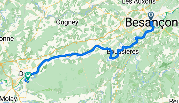 Rue Alexandre Grosjean, Besançon to Rue Ledoux, Dole