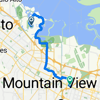 Palo Alto Baylands, Palo Alto to Nicholas Dr, Mountain View