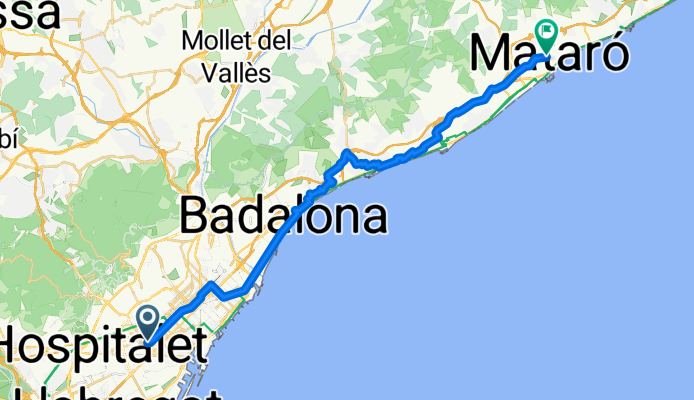 Avinguda de Roma, Barcelona a Carrer la Riera, Mataró