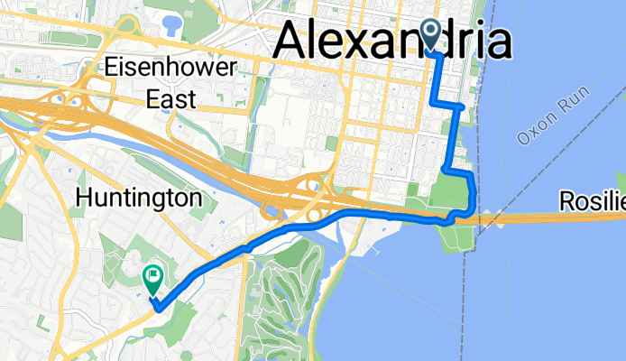 N Fairfax St, Alexandria to Richmond Hwy, Alexandria