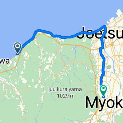 筒石, 糸魚川市へ飛田, 妙高市