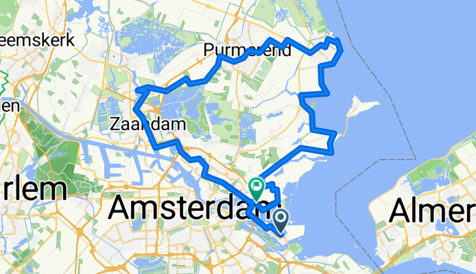 Route in Amsterdam