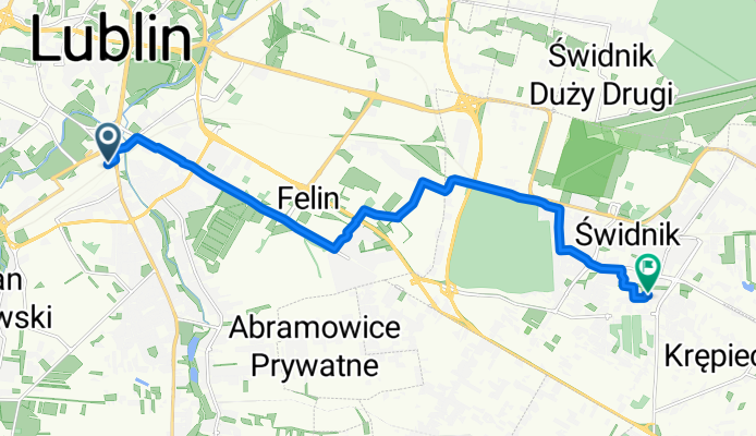 Pocztowa, Lublin do Cisowa, Świdnik