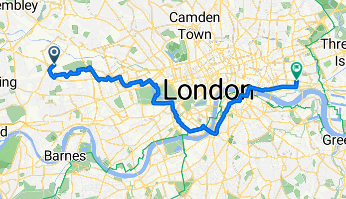 Route in London