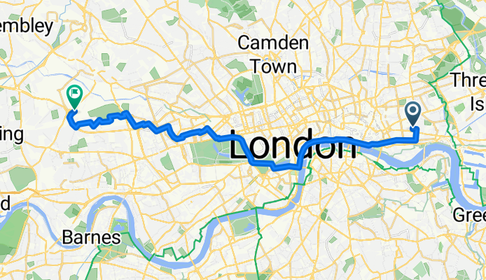 Route in London