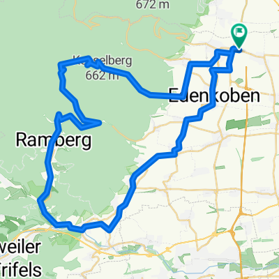 Marktplatz Maikammer– Pass "Drei Buchen" (403 m) Runde von Maikammer-Kirrweiler