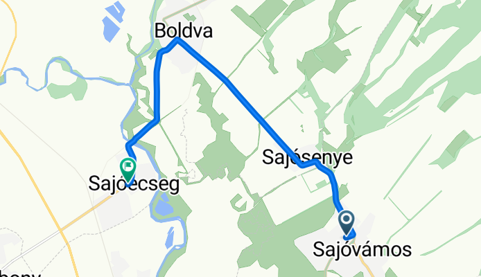 Petőfi Sándor utca, Sajóvámos - Állomás utca, Sajóecseg