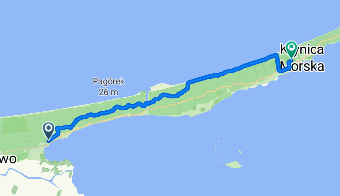 Piaskowa, Kąty Rybackie do Tkaczy, Krynica Morska