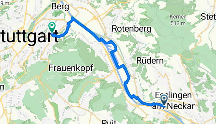 Eugenie-von-Soden-Straße, Esslingen am Neckar nach Einkornstraße, Stuttgart