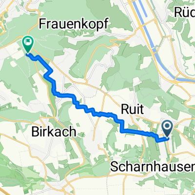 Oskar-Schlemmer-Weg, Ostfildern nach Guts-Muths-Weg, Stuttgart