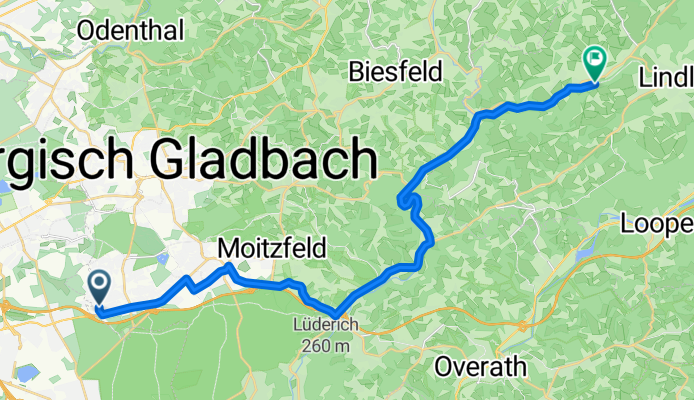 In der Auen, Bergisch Gladbach nach Bergischer Panoramasteig, Lindlar