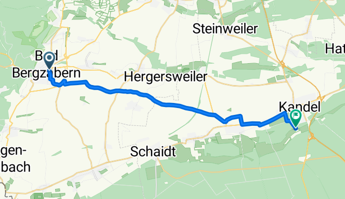 Poststraße, Bad Bergzabern nach Badallee, Kandel