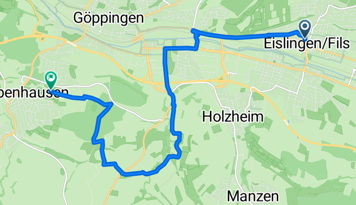 Von Eislingen/Fils bis Göppingen