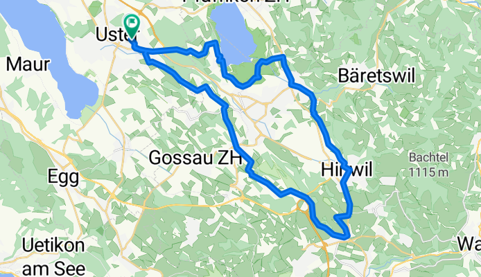 Uster - Dürnten - Pfäffikersee - Uster