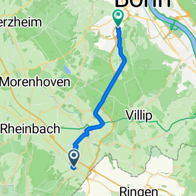 Waldweg nach Provinzialstraße
