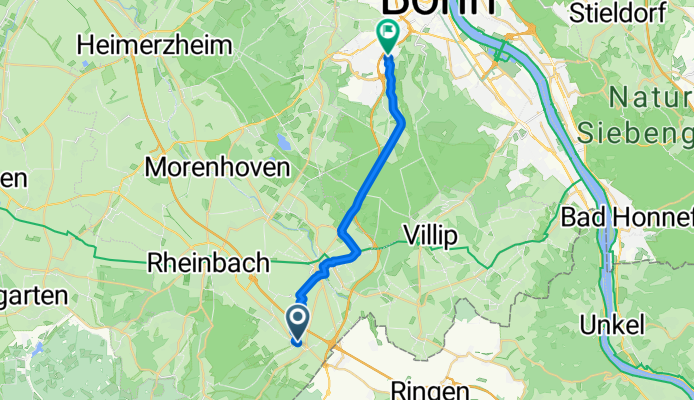 Waldweg nach Provinzialstraße