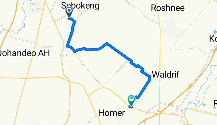 Mmampoi Street, Sebokeng to Houtkop Road, Vereeniging