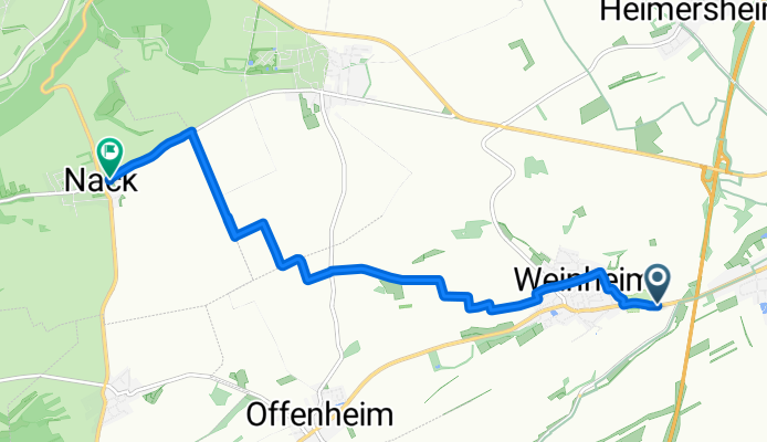Hauptstraße, Alzey nach Hauptstraße, Nack