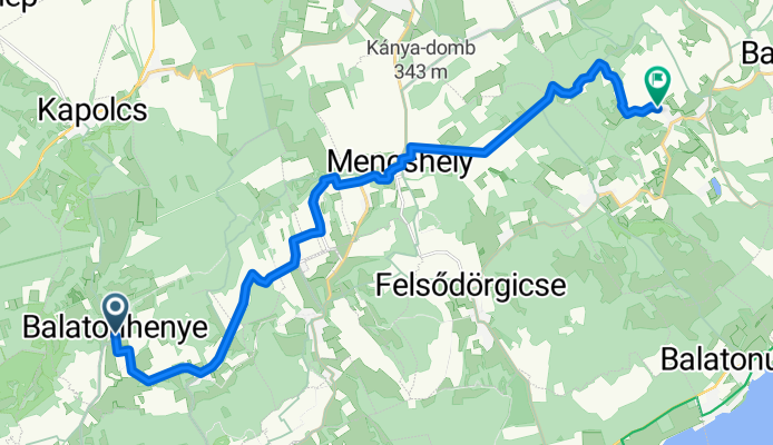 Badacsonytördemic-Nagyvázsony, Balatonhenye - Hosszú utca, Pécsely