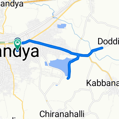 1st Cross Road, Mandya to 1st Cross Road, Mandya