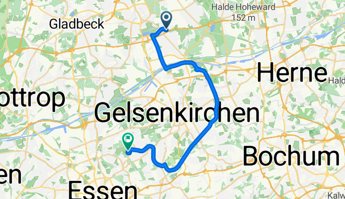 Frankampstraße, Gelsenkirchen nach Fritz-Schupp-Allee, Essen