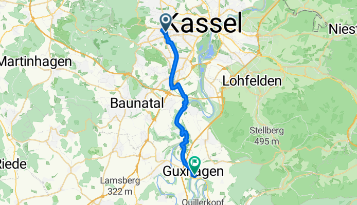 Kassel nach Sellestraße, Guxhagen