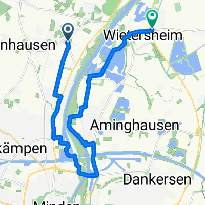 Todtenhauser Dorfstraße, Minden nach Auf dem Sande, Petershagen