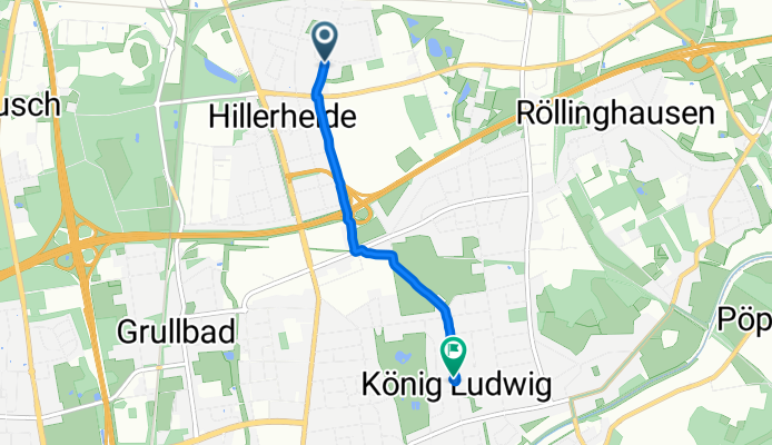 Maybachstraße, Recklinghausen nach Königstraße, Recklinghausen
