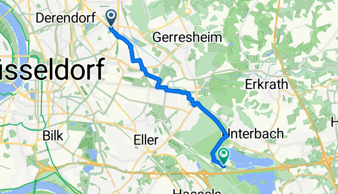 Gellertstraße, Düsseldorf nach Am Kleinforst, Düsseldorf
