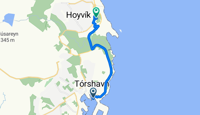 Havnargøta, Tórshavn a Brekkutún, Hoyvík